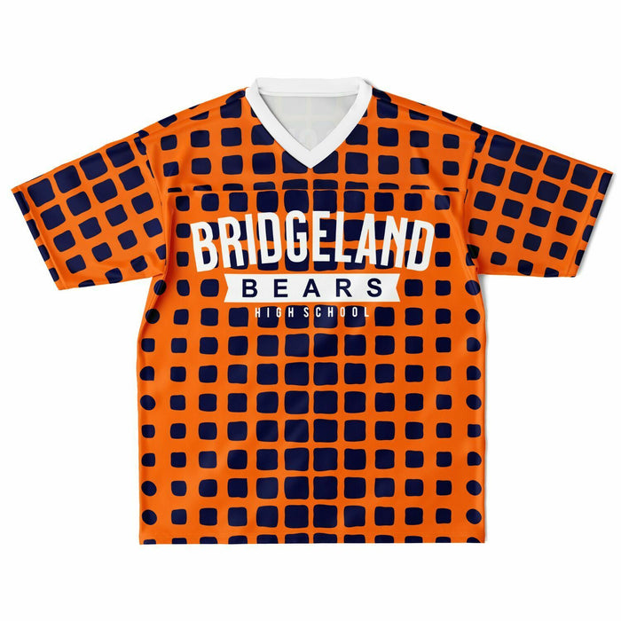 Bridgeland Bears football jersey laying flat - front 