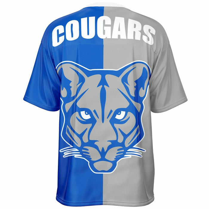 Cypress Creek Cougars football jersey -  ghost view - back