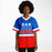 Black woman wearing Oak Ridge War Eagles High School football Jersey