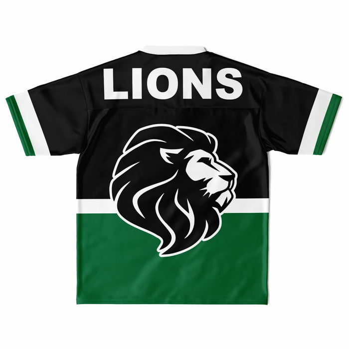 Spring Lions High School football jersey laying flat - back