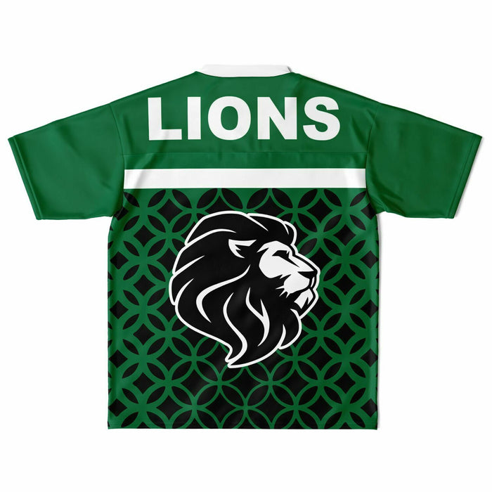 Spring Lions High School football jersey laying flat - back