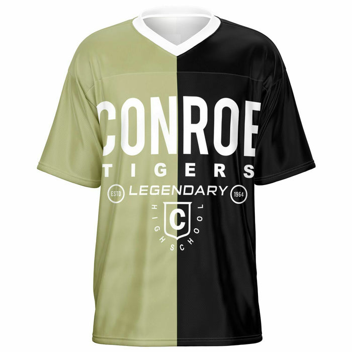 Conroe Tigers football jersey -  ghost view - front 04