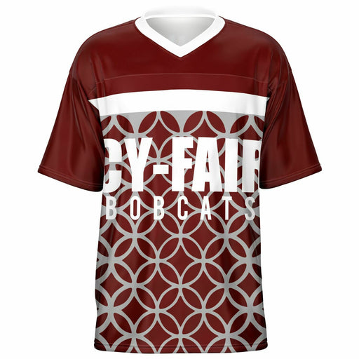 Cy-Fair Bobcats football jersey -  ghost view - front