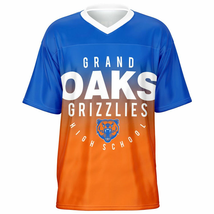 Grand Oaks Grizzlies football jersey -  ghost view - front