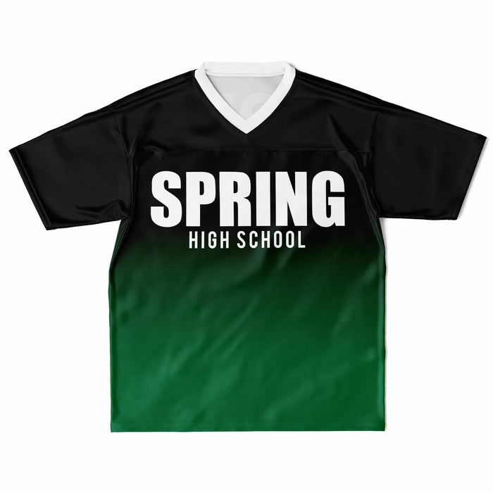 Spring Lions High School football jersey laying flat - front 