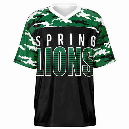 Spring Lions High School football jersey -  ghost view - front