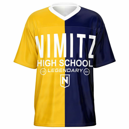 Nimitz Cougars High School football jersey -  ghost view - front