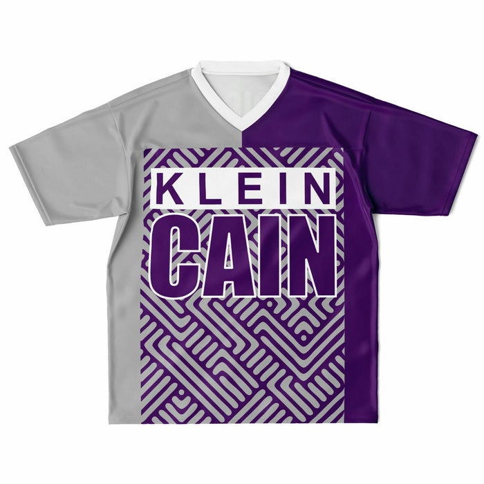 Klein Cain Hurricanes football jersey laying flat - front 