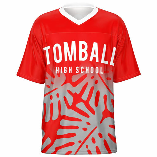 Tomball Cougars High School football jersey -  ghost view - front