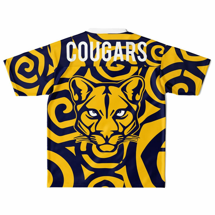 Nimitz Cougars High School football jersey laying flat - back