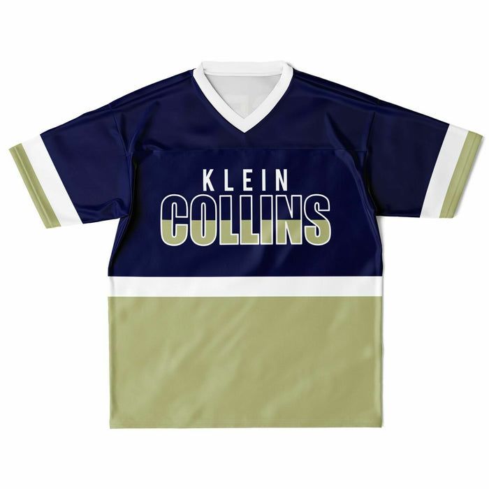 Klein Collins Tigers football jersey laying flat - front  10