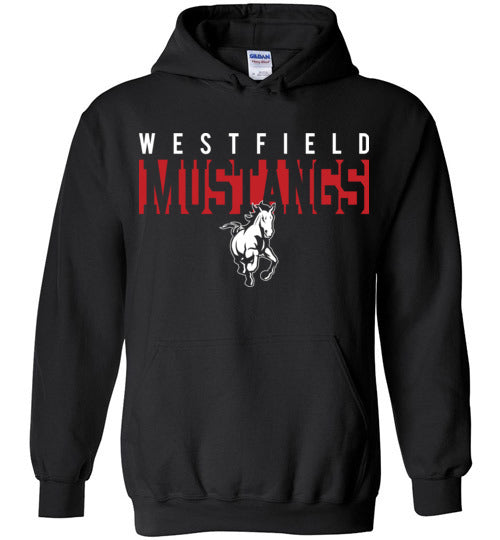 Westfield High School Mustangs Black Hoodie 06