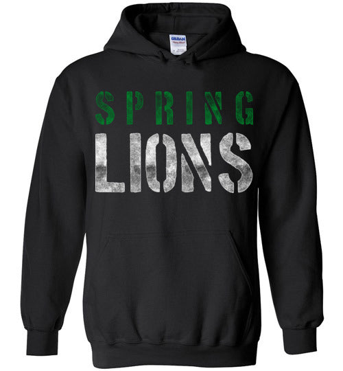 Spring High School Lions Black Hoodie 17