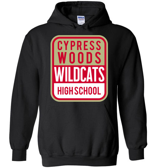 Cypress Woods High School Wildcats Black Hoodie 01