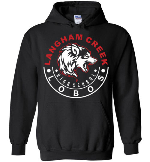 Langham Creek High School Lobos Black Hoodie 19