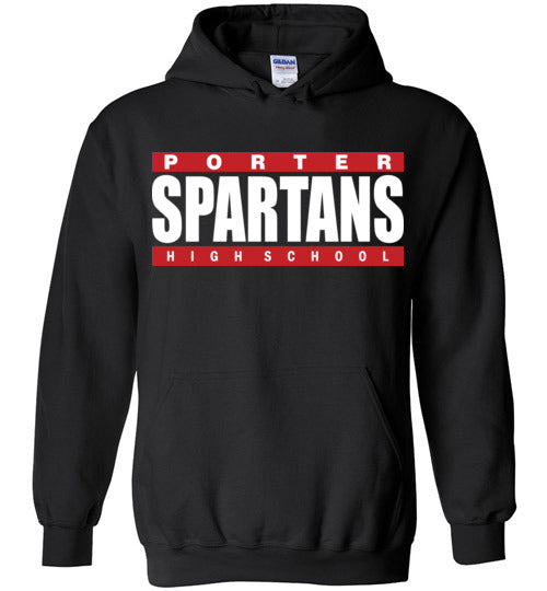 Porter High School Spartans Black Hoodie 98