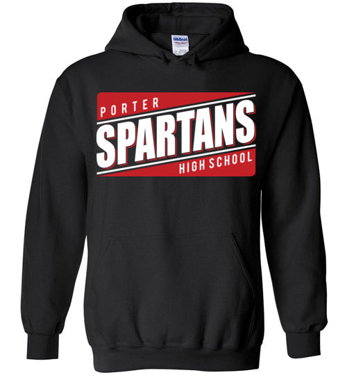 Porter High School Spartans Black Hoodie 84