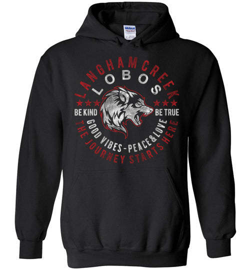 Langham Creek High School Lobos Black Hoodie 16