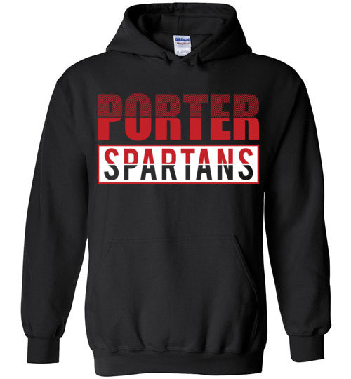 Porter High School Spartans Black Hoodie 31