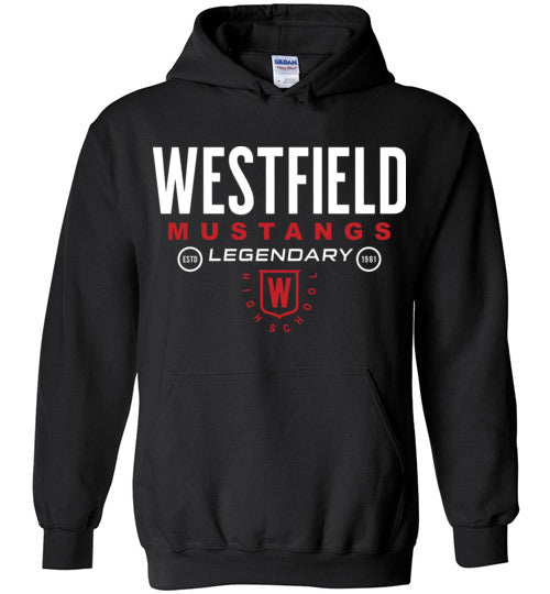 Westfield High School Mustangs Black Hoodie 03