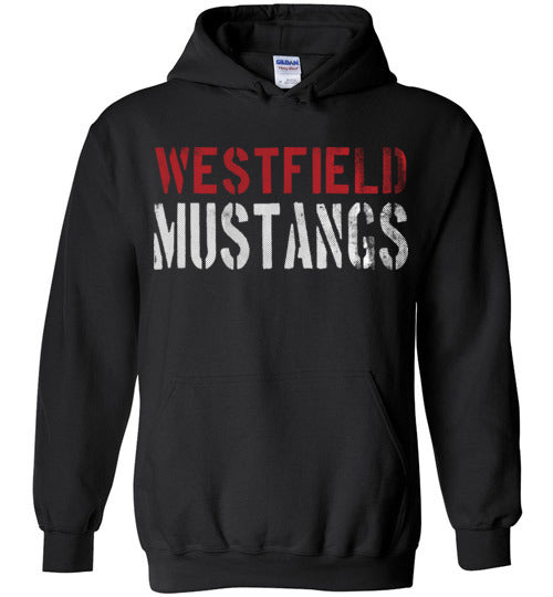Westfield High School Mustangs Black Hoodie 17