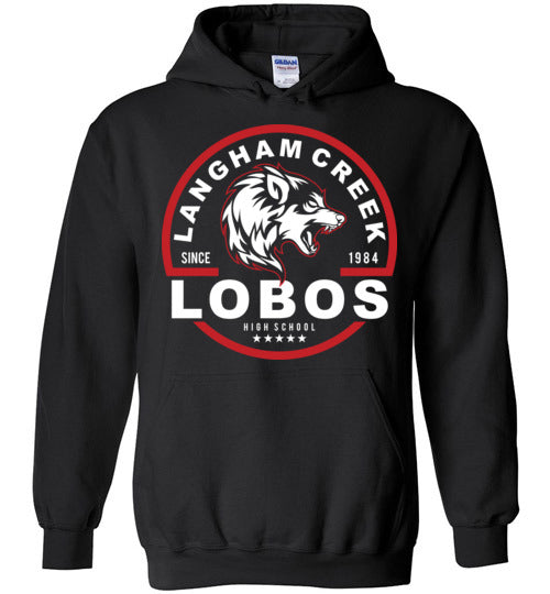 Langham Creek High School Lobos Black Hoodie 04