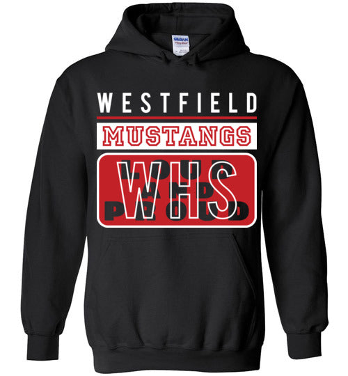 Westfield High School Mustangs Black Hoodie 86