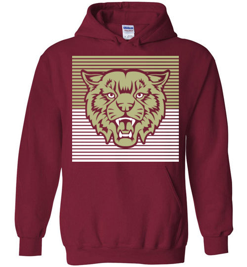 Cypress Woods High School Wildcats Deep Red Hoodie 27