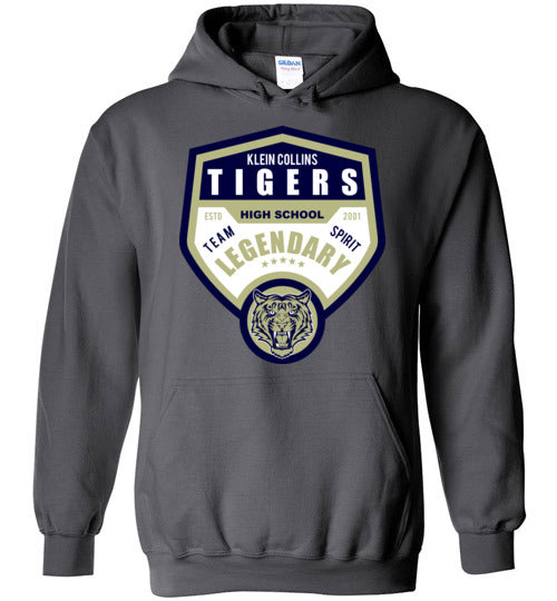 Klein Collins High School Tigers Charcoal Hoodie 14