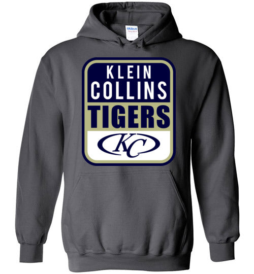 Klein Collins High School Tigers Charcoal Hoodie 01