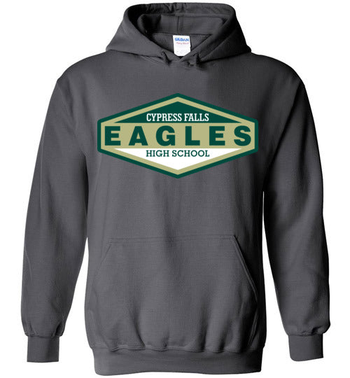 Cypress Falls High School Eagles Charcoal Hoodie 09