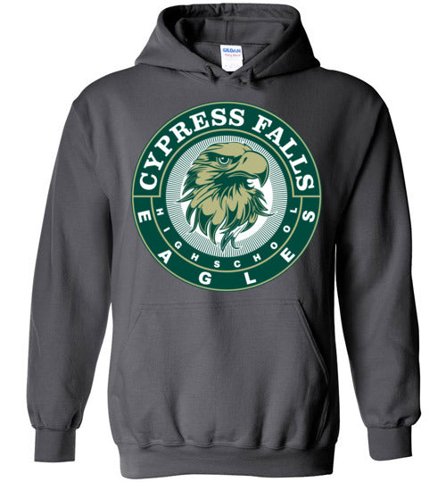 Cypress Falls High School Eagles Charcoal Hoodie 02