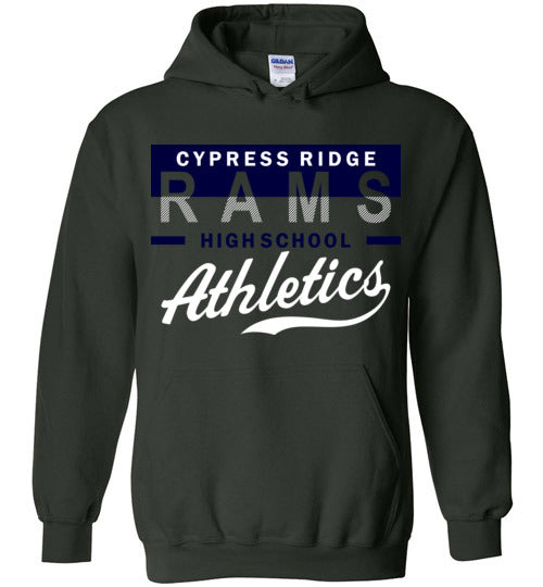 Cypress Ridge High School Rams Forest Green  Hoodie 48