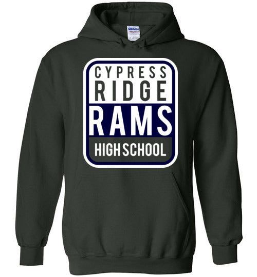 Cypress Ridge High School Rams Forest Green  Hoodie 01