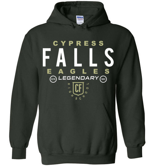 Cypress Falls High School Eagles Forest Green Hoodie 03