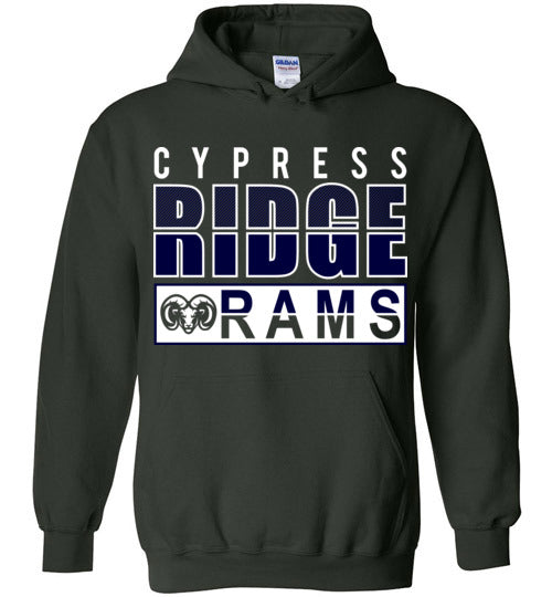 Cypress Ridge High School Rams Forest Green  Hoodie 31