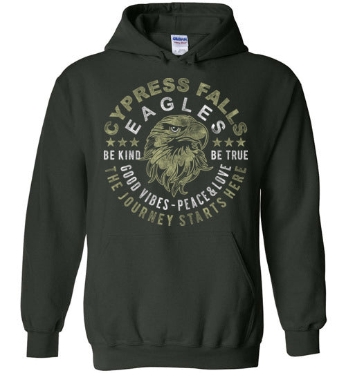 Cypress Falls High School Eagles Forest Green Hoodie 16