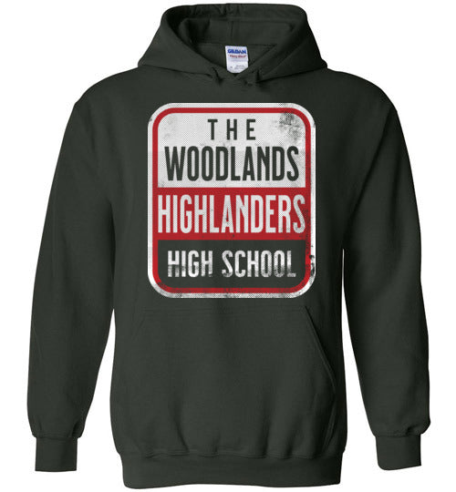 The Woodlands High School Highlanders Dark Green Hoodie 01