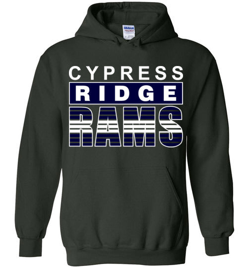 Cypress Ridge High School Rams Forest Green  Hoodie 35