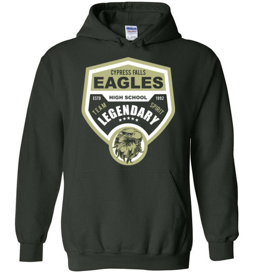 Cypress Falls High School Eagles Forest Green Hoodie 14