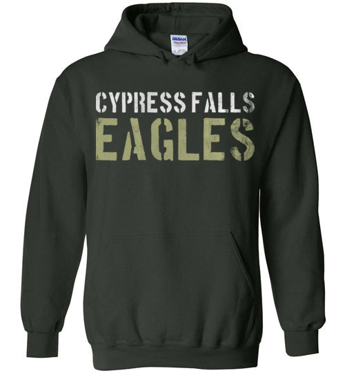 Cypress Falls High School Eagles Forest Green Hoodie 17