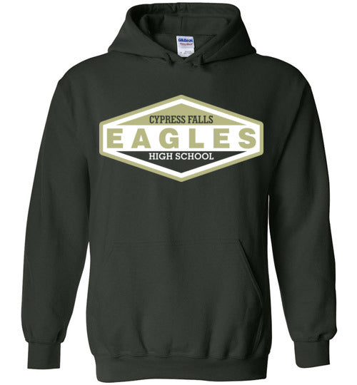 Cypress Falls High School Eagles Forest Green Hoodie 09