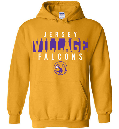 Jersey Village High School Falcons Gold Hoodie 06