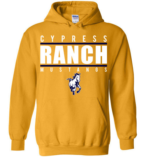 Cypress Ranch High School Mustangs Gold Hoodie 07