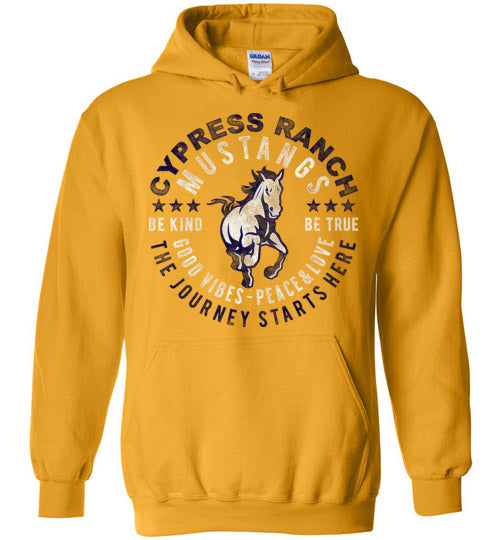 Cypress Ranch High School Mustangs Gold Hoodie 16