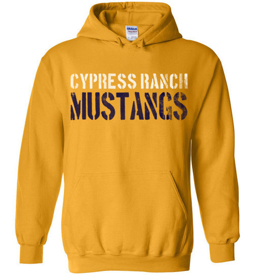 Cypress Ranch High School Mustangs Gold Hoodie 17