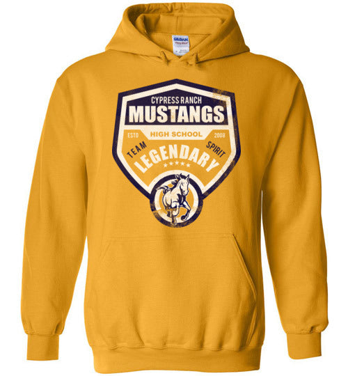 Cypress Ranch High School Mustangs Gold Hoodie 14