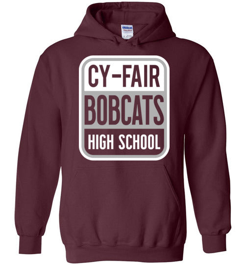 Cy-Fair High School Bobcats Maroon Hoodie 01