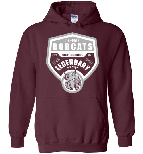 Cy-Fair High School Bobcats Maroon Hoodie 14