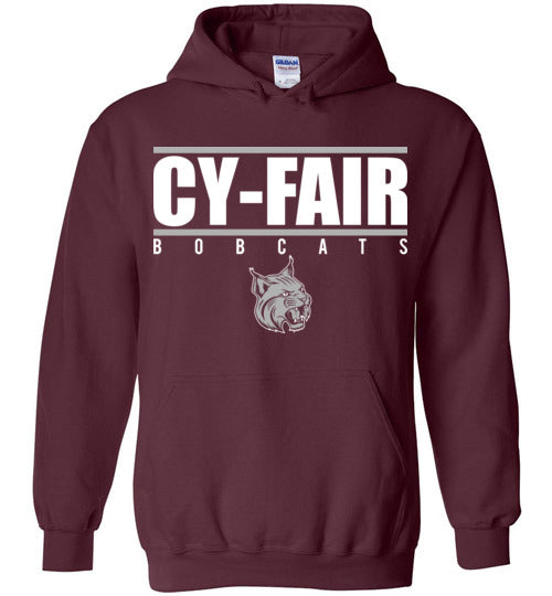 Cy-Fair High School Bobcats Maroon Hoodie 07